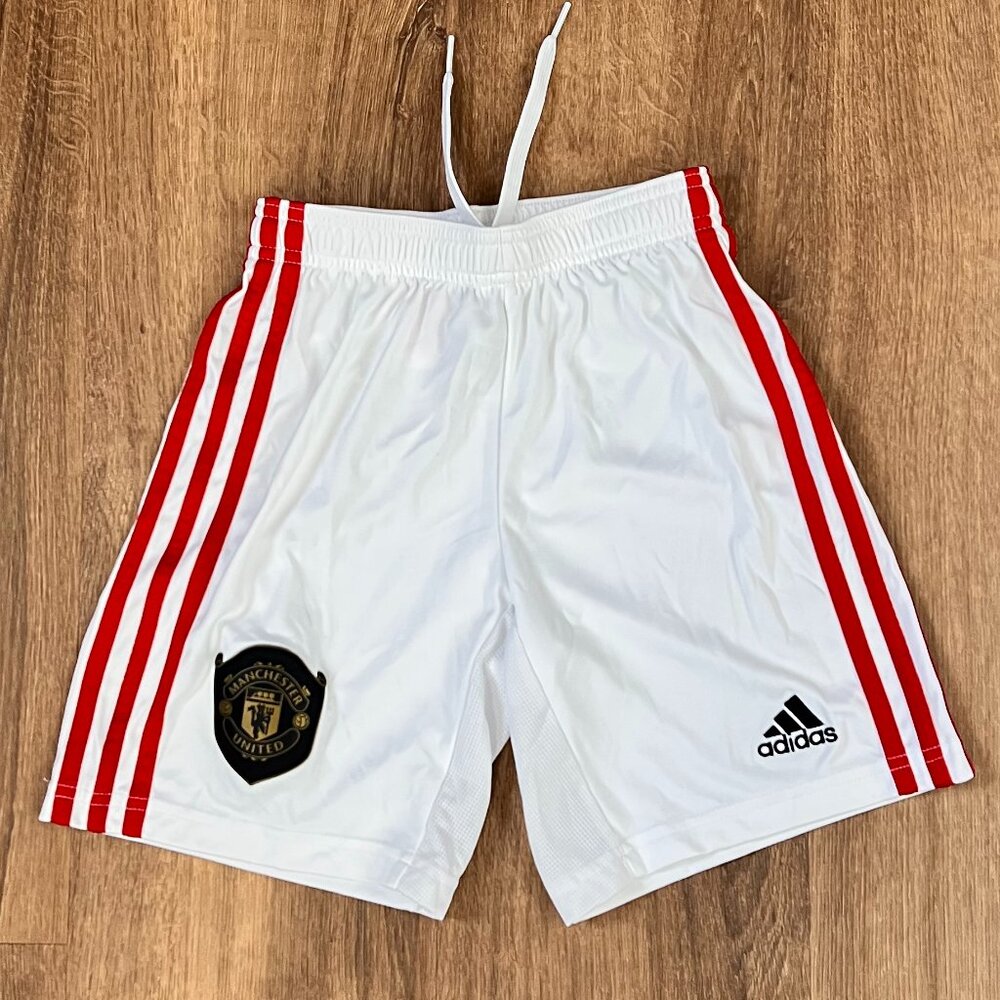 Adidas White Manchester United Soccer Shorts Sz S